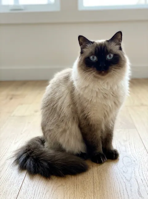 Input photo: a Ragdoll cat
